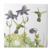  vogelstand Wilde fluitbloemen Tile Tegeltje (Voorkant)