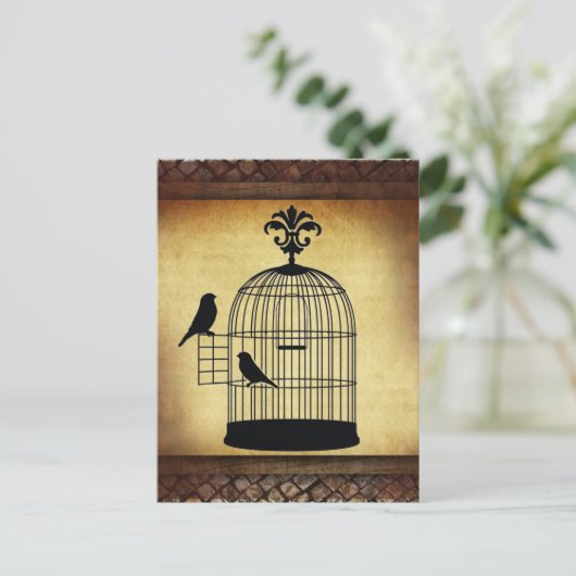 vogelstempel. briefkaart (Staand voorkant)