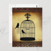  vogelstempel. briefkaart (Voorkant / Achterkant)