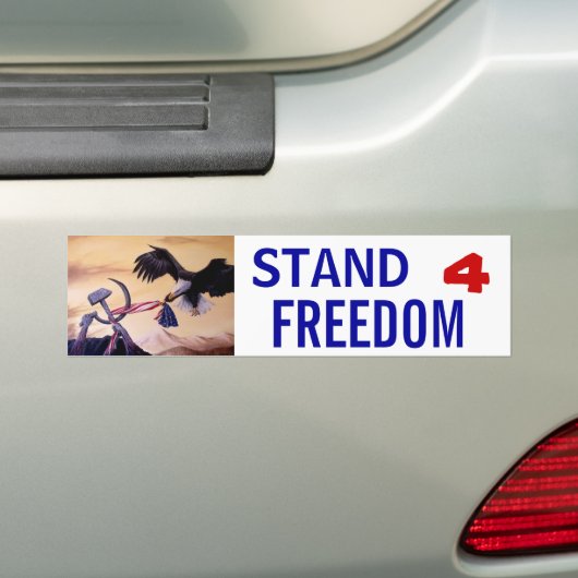 Vogelsticker met "Freedom's Battle" Bumpersticker (Op auto)