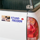 Vogelsticker met "Freedom's Battle" Bumpersticker (Op Truck)