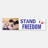 Vogelsticker met "Freedom's Battle" Bumpersticker (Voorkant)