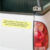 Vogelsticker van North Dakota Bumpersticker (Op Truck)