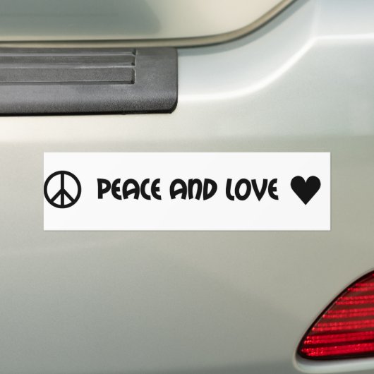 Vogelsticker voor vrede en liefde bumpersticker (Op auto)