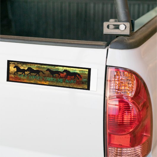 Vogelsticker voor wilde paarden bumpersticker (Op Truck)