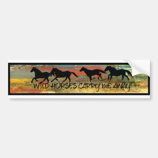 Vogelsticker voor wilde paarden bumpersticker (Voorkant)