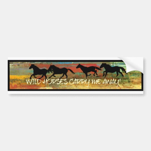 Vogelsticker voor wilde paarden bumpersticker (Voorkant)