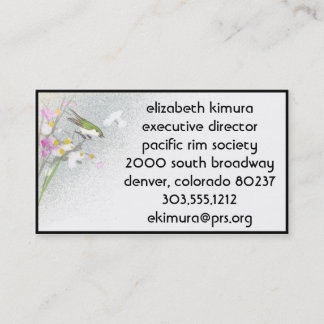  vogelstijl Visitekaartjes