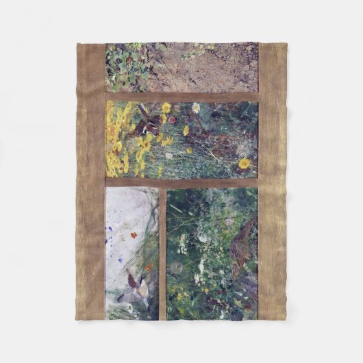 Vogelstudies, Bruno Liljefors Fleece Deken (Voorkant)