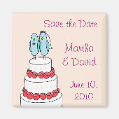 Vogeltaart roze magneet (Voorkant)