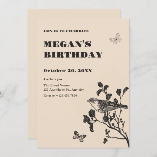 vogeltak kaart (Voorkant / Achterkant)