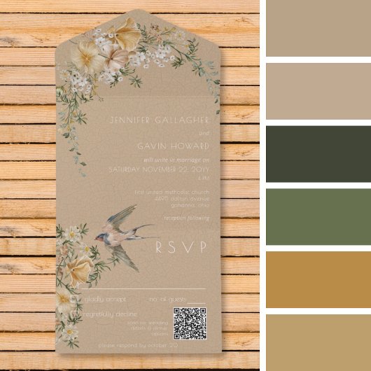  vogelTan QR-code All In One Uitnodiging