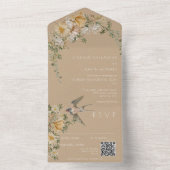  vogelTan QR-code All In One Uitnodiging (Binnen)