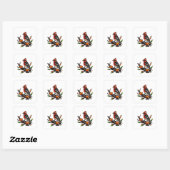 Vogeltatoeage Vierkante Sticker (Vel)