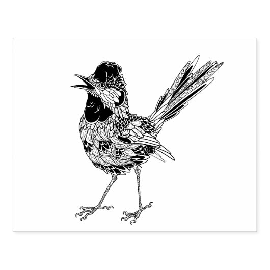 VogelTattoo 2 Rubberstempel (Afrduk)