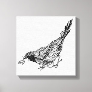 VogelTattoo 6 Canvas Afdruk