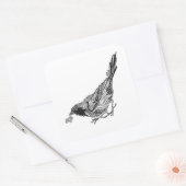 VogelTattoo Vierkante Sticker (Envelop)