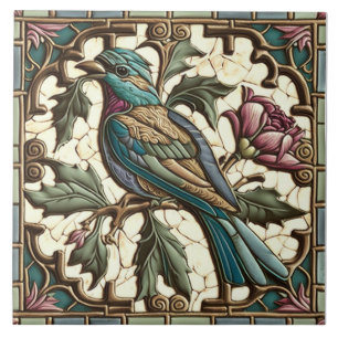 Vogeltegels - Vintage - Art Nouveau Tegeltje