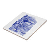  vogeltekening | Blauw | Hele kraan Tegeltje (Zijkant)