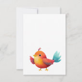 Vogelthema Baby shower Schattigee Waterverf Bedankkaart (Achterkant)