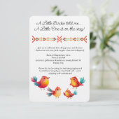 Vogelthema Baby shower Schattigee Waterverf Kaart (Staand voorkant)