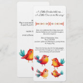 Vogelthema Baby shower Schattigee Waterverf Kaart (Voorkant / Achterkant)