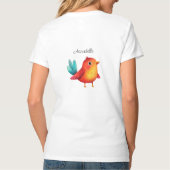 Vogelthema Baby shower Schattigee Waterverf T-shirt (Achterkant)