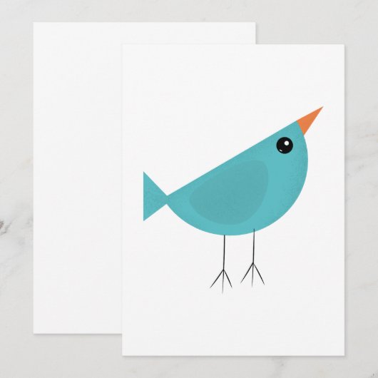 Vogeltje aankondiging (Voorkant / Achterkant)