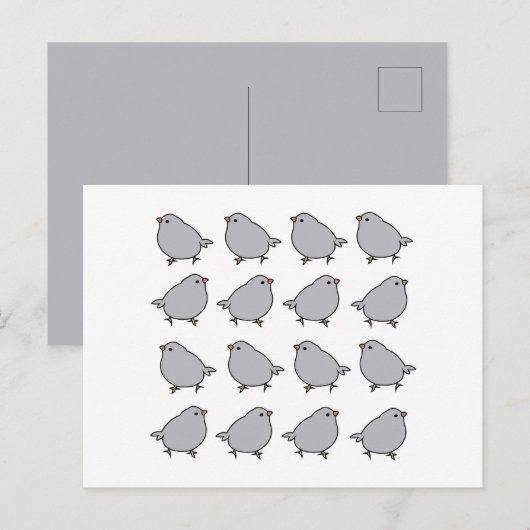 Vogeltje Briefkaart (Voorkant / Achterkant)
