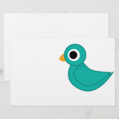 vogeltje briefpapier (Voorkant / Achterkant)