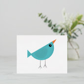 Vogeltje Folie Feestdagen Briefkaart (Staand Voorkant)