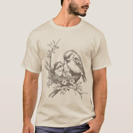 vogeltje in het nest t-shirt