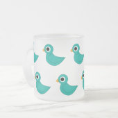 vogeltje matglas koffiemok (Voorkant links)