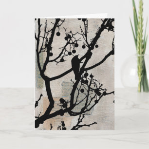 Vogeltje Mixed Media Kaart