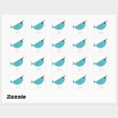 Vogeltje vierkante sticker (Vel)