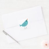 Vogeltje vierkante sticker (Envelop)