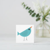 Vogeltje Vierkante Visitekaartje (Staand voorkant)