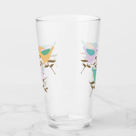  vogeltjes op takken glas (Links)