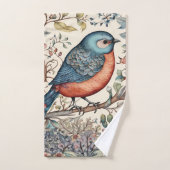 vogeltjes Scandinavisch stoffenontwerp Bad Handdoek (Handdoek)