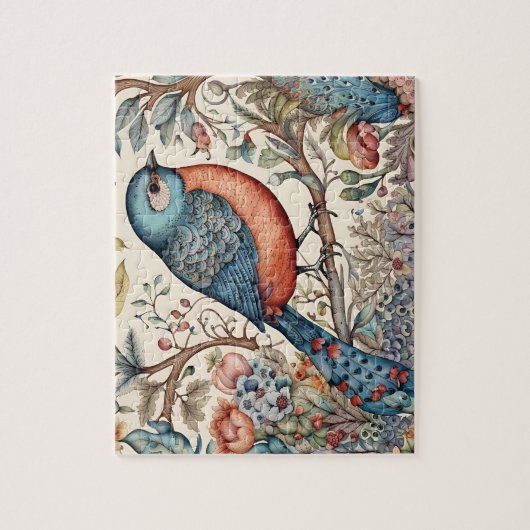  vogeltjes Scandinavisch stoffenontwerp Legpuzzel (Verticaal)