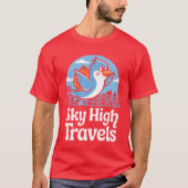 Vogeltrek Liefhebber trekvogels retro fu T-shirt (Voorkant)