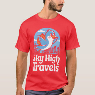 Vogeltrek Liefhebber trekvogels retro fu T-shirt