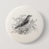 vogeltrekvogels - Speciaal gepersonaliseerde voge Ronde Button 7,6 Cm (Voorkant)