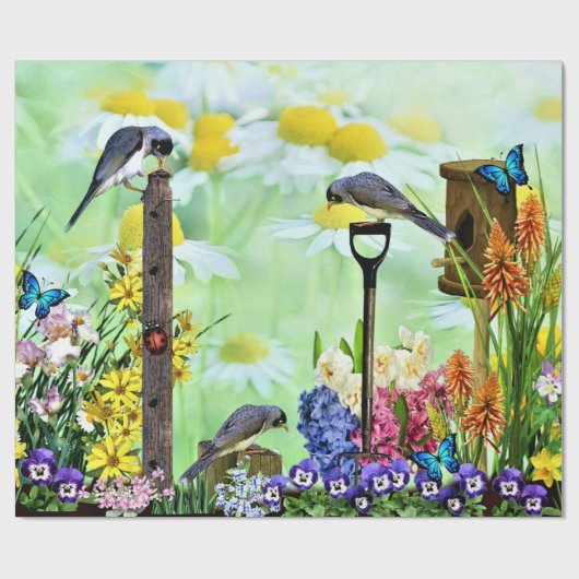 Vogeltuin Cadeaupapier (Vlak)