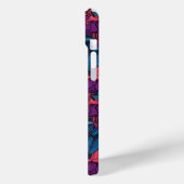 Vogeltuin in het paars en blauw Case-Mate iPhone case (Achterkant / Links)