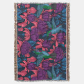 Vogeltuin in het paars en blauw deken (Voorkant Verticaal)