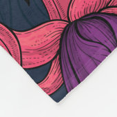 Vogeltuin in het paars en blauw fleece deken (Hoek)