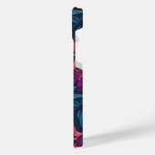 Vogeltuin in het paars en blauw iPhone hoesje (Linkerkant)