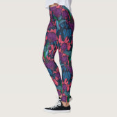 Vogeltuin in het paars en blauw leggings (Links)