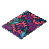 Vogeltuin in het paars en blauw notitieboek (Linkerzijde)